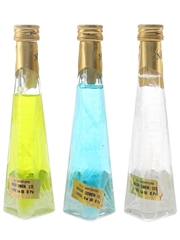 Casoni Cristallizzato Liqueurs Bottled 1970s - Certosa, Paradise, Sambuca 3 x 4cl / 40%