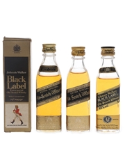Johnnie Walker Black Label Bottled 1970s & 1980s 3 x 5cl / 40%