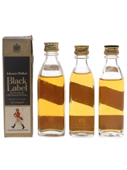 Johnnie Walker Black Label Bottled 1970s & 1980s 3 x 5cl / 40%