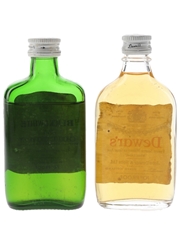 Dewar's White Label And Buchanan's Black & White Bottled 1970s 2 x 5cl / 40%