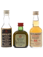 Ainslie's, Buchanan's And Whyte & Mackay Bottled 1960s-1970s 3 x 5cl / 40%