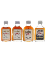 Lamb's Finest Navy Rum Bottled 1970s & 1980s 4 x 5cl