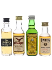 Antiquary, Cutty Sark, Golden Beneagles & Teacher's Bottled 1970s & 1980s 4 x 4.7cl-5cl / 40%