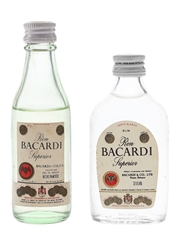Bacardi Carta Blanca Bottled 1970s - Bahamas & Mexico 2 x 5cl