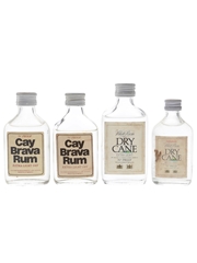 Cay Brava Rum & Dry Cane White Rum Bottled 1970s 4 x 5cl / 40%