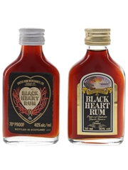 Black Heart Rum Bottled 1970s & 1980s 2 x 5cl / 40%