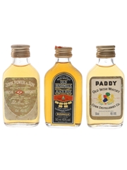 Old Bushmills, Paddy & John Power & Son Bottled 1980s 3 x 5cl / 40%