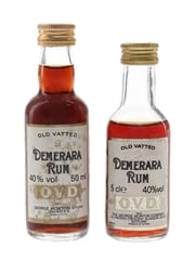 OVD Old Vatted Demerara Rum Bottled 1980s - George Morton 2 x 5cl / 40%