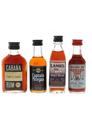 Assorted Rum Bottled 1970s, 1980s & 1990s 4 x 5cl