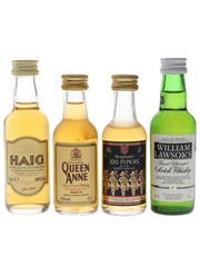 100 Pipers, Haig, Queen Anne & William Lawson's  4 x 5cl