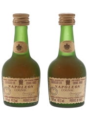 Courvoisier Napoleon Cognac Bottled 1970s-1980s 2 x 5cl / 40%