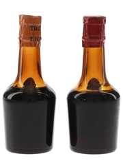 Trotosky Apricot & Cherry Brandy Bottled 1950s-1960s 2 x 5cl