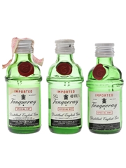 Tanqueray Special Dry Gin Bottled 1970s-1980s 3 x 4.7cl-5cl