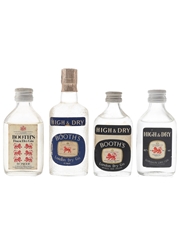 Booth's Dry Gin Bottled 1960s-1970s 4 x 5cl / 40%