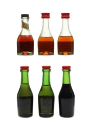 Cordiale Medoc & L'Abbe Francois Bottled 1970s-1980s 6 x 2.5cl-5cl