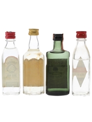 Bombay, Booth's, Burnett's & Gilbey's Gin Bottled 1970s-1980s 4 x 4.7cl-5cl / 40%