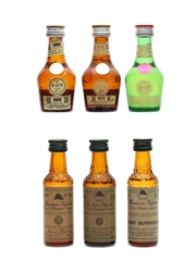 Benedictine DOM, B and B & Mandarine Napoleon Bottled 1970s & 1980s 6 x 3cl