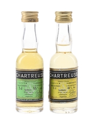 Chartreuse Green & Yellow Bottled 1980s & 1990s 2 x 3cl