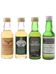 Burns Heritage, Clan Campbell, Golden Beneagles & William Lawson's  4 x 5cl / 40%