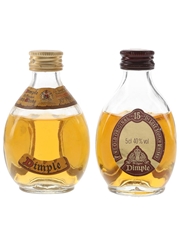 Dimple Scotch Whisky Bottled 1970s & 1980s 2 x 5cl / 40%
