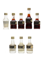 Assorted Marie Brizard Liqueurs Bottled 1970s 8 x 3cl - 5cl