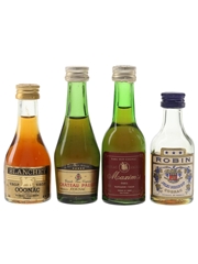 Blanchet, Chateau Paulet, Maxim's & Robin Bottled 1970s-1980s 4 x 3cl-5cl / 40%