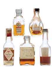 5 x Assorted Blended Scotch Whisky US Release Miniature