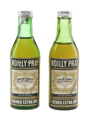 Noilly Prat Extra Dry Vermouth Bottled 1970s 2 x 5cl / 18%