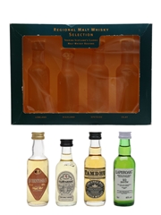 Regional Malt Whisky Selection Auchentoshan, Glen Grant, Tamdhu & Laphroaig 4 x 5cl / 40%
