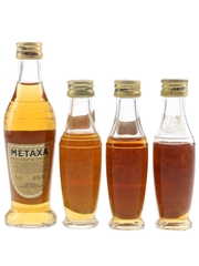Metaxa Amphora & Gold Label  4 x 2.5cl-5cl / 40%