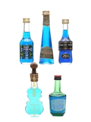 Blue Curacao Liqueurs Assorted Miniatures 5 x 5cl