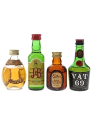 Assorted Blended Scotch Whisky Bottled 1970s 4 x 5cl / 40%