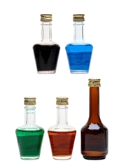 Assorted De Kuyper Liqueurs Bottled 1970s-1980s 5 x 3.5cl-5cl