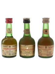 Courvoisier 3 Star, VSOP & Napoleon Bottled 1970s & 1980s 3 x 3cl / 40%