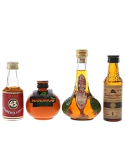 Assorted Liqueurs Cuarenta Y Tres, Mandarine Napoleon, Mandingo & Naranja 4 x 3cl-5.5cl
