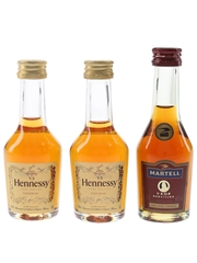 Hennessy VS & Martell Medaillon VSOP  3 x 3cl / 40%