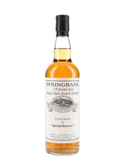 Springbank 1996 15 Year Old Special Reserve Cask 477 Private Cask Bottling 70cl / 46%