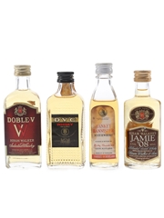 Assorted Blended Scotch Whisky Doble V, DYC, Hankey Bannister & Jamie '08 4 x 4.7cl-5cl