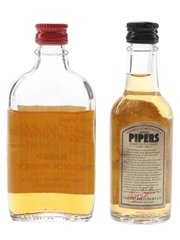 Glen Calder 100 Proof & Hundred Pipers Bottled 1970s 2 x 5cl