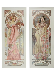 Moet & Chandon Brut & Cremant Imperial Posters Alphonse Mucha 65cm x 26cm