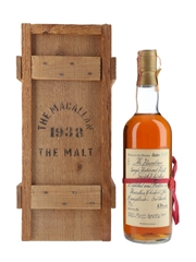 Macallan 1938 Handwritten Label