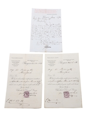 Loch Katrine Adelphi Distillery Receipts & Correspondence, Dated 1872 & 1899