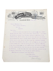 John Begg Royal Lochnagar Letter, Dated 1903 William Pulling & Co. 