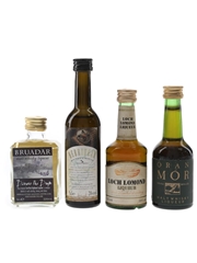 Assorted Whisky Liqueurs Bruadar, Hebridean, Loch Lomond & Oran Mor 4 x 5cl