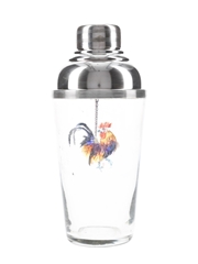 Rooster Glass Cocktail Shaker  24cm Tall