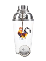 Rooster Glass Cocktail Shaker  24cm Tall