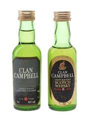 Clan Campbell Bottled 1980s 2 x 5cl / 43%
