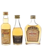 Copeo, Maxime & Royalstock Bottled 1980s 3 x 3cl-4cl