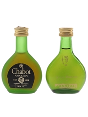 Chabot Napoleon & Janneau Grand Armagnac Bottled 1980s 2 x 2.9cl