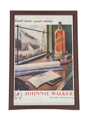 Johnnie Walker Advert - Good Work, Good Whisky The Illustrated London News, 1941 39.5cm x 27cm